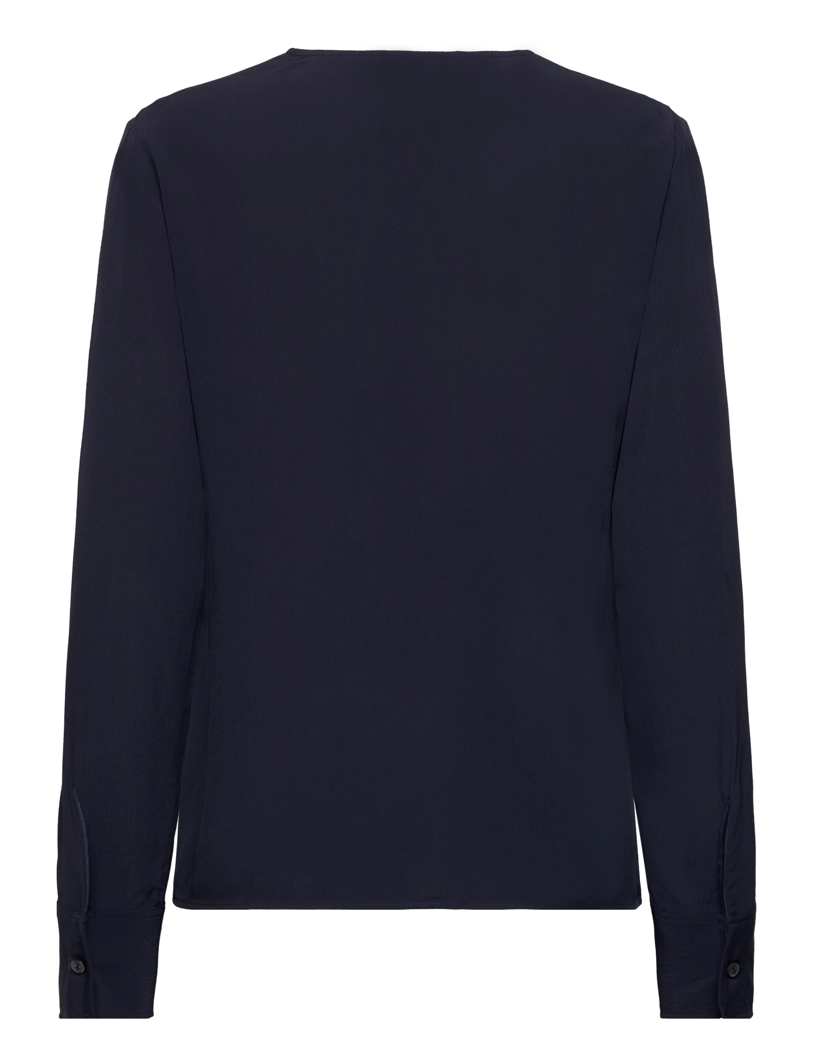 Tommy Hilfiger - VISCOSE CREPE V-NECK BLOUSE - long sleeved blouses - desert sky - 1