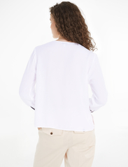 Tommy Hilfiger - VISCOSE CREPE V-NECK BLOUSE - long-sleeved blouses - th optic white - 2