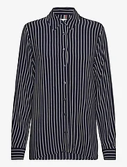 Tommy Hilfiger - FLUID VISCOSE CREPE SHIRT - long-sleeved shirts - blue stripe - 0
