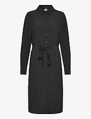 Tommy Hilfiger - FLUID VISCOSE CREPE KNEE DRESS - marškinių tipo suknelės - black - 0