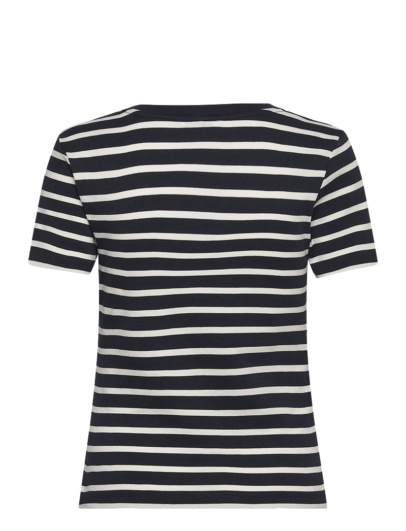 Tommy Hilfiger - CODY SLIM V-NK S/S T-SHIRT - t-shirts - nos breton navy blue ecru - 2