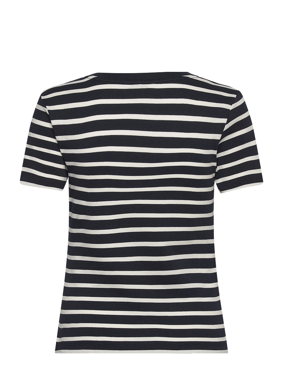 Tommy Hilfiger - CODY SLIM V-NK S/S T-SHIRT - t-shirts - nos breton navy blue ecru - 2