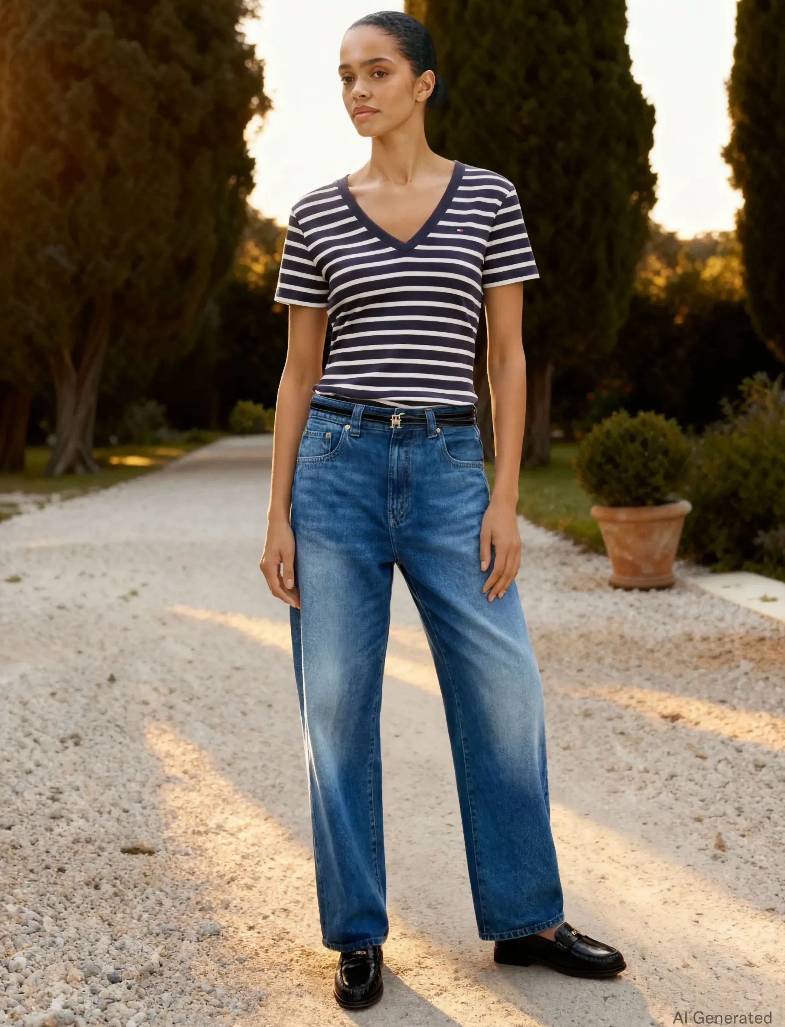 TOMMY HILFIGER Cody Slim V-Nk S/S T-Shirt dam – bild 5