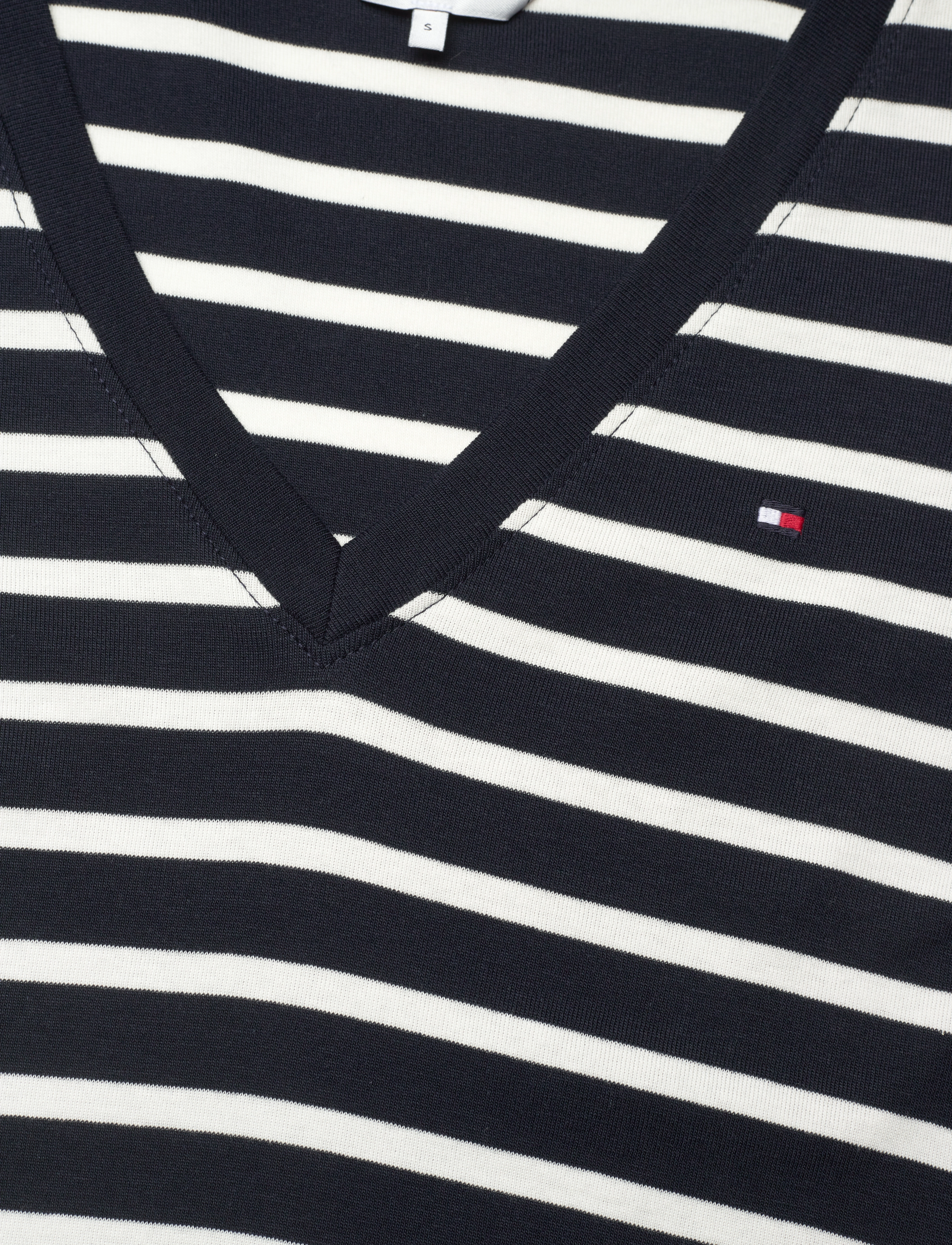 Tommy Hilfiger - CODY SLIM V-NK S/S T-SHIRT - t-shirts - nos breton navy blue   ecru - 5