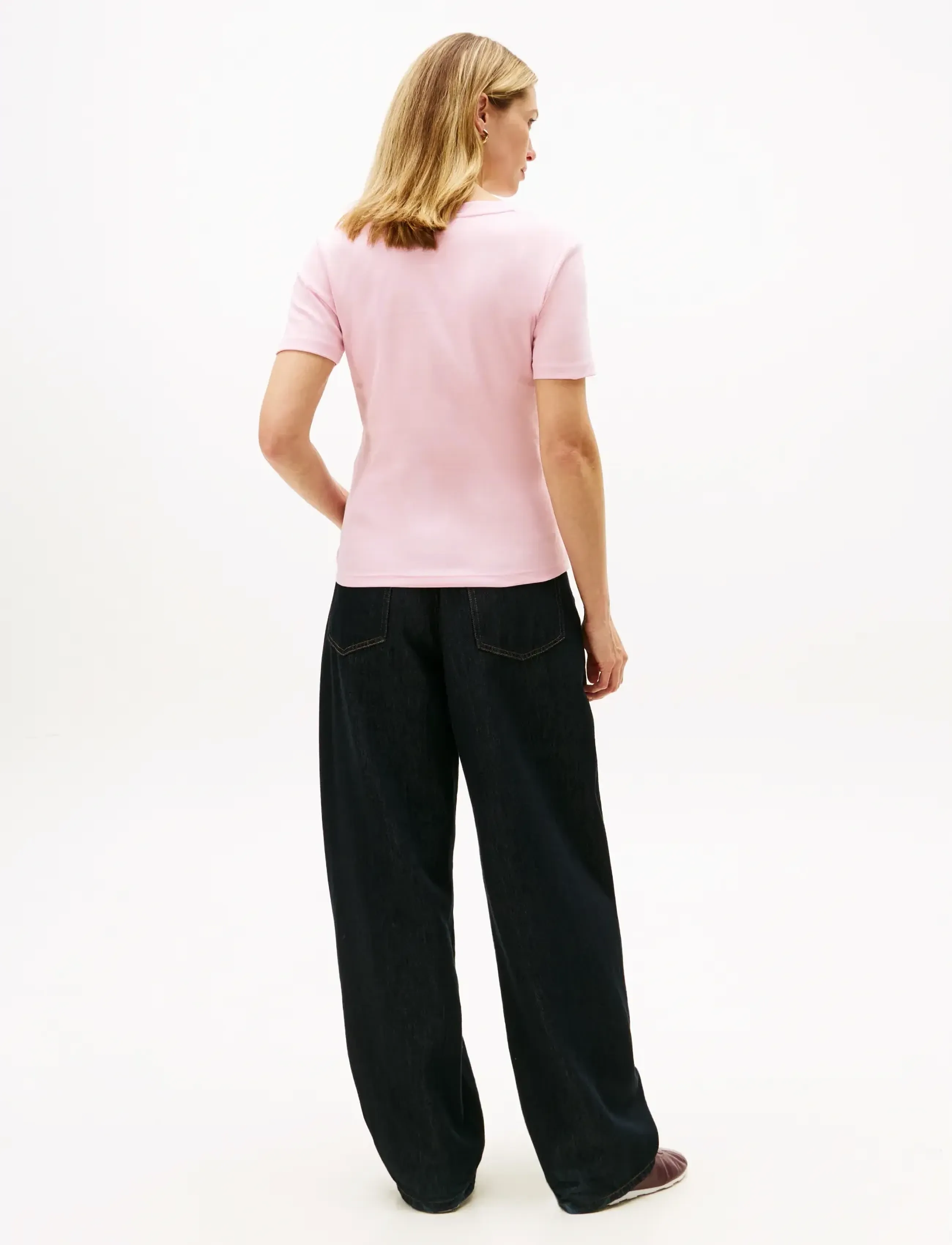 Tommy Hilfiger - CODY SLIM V-NK S/S T-SHIRT - t-shirts - bonita pink - 3