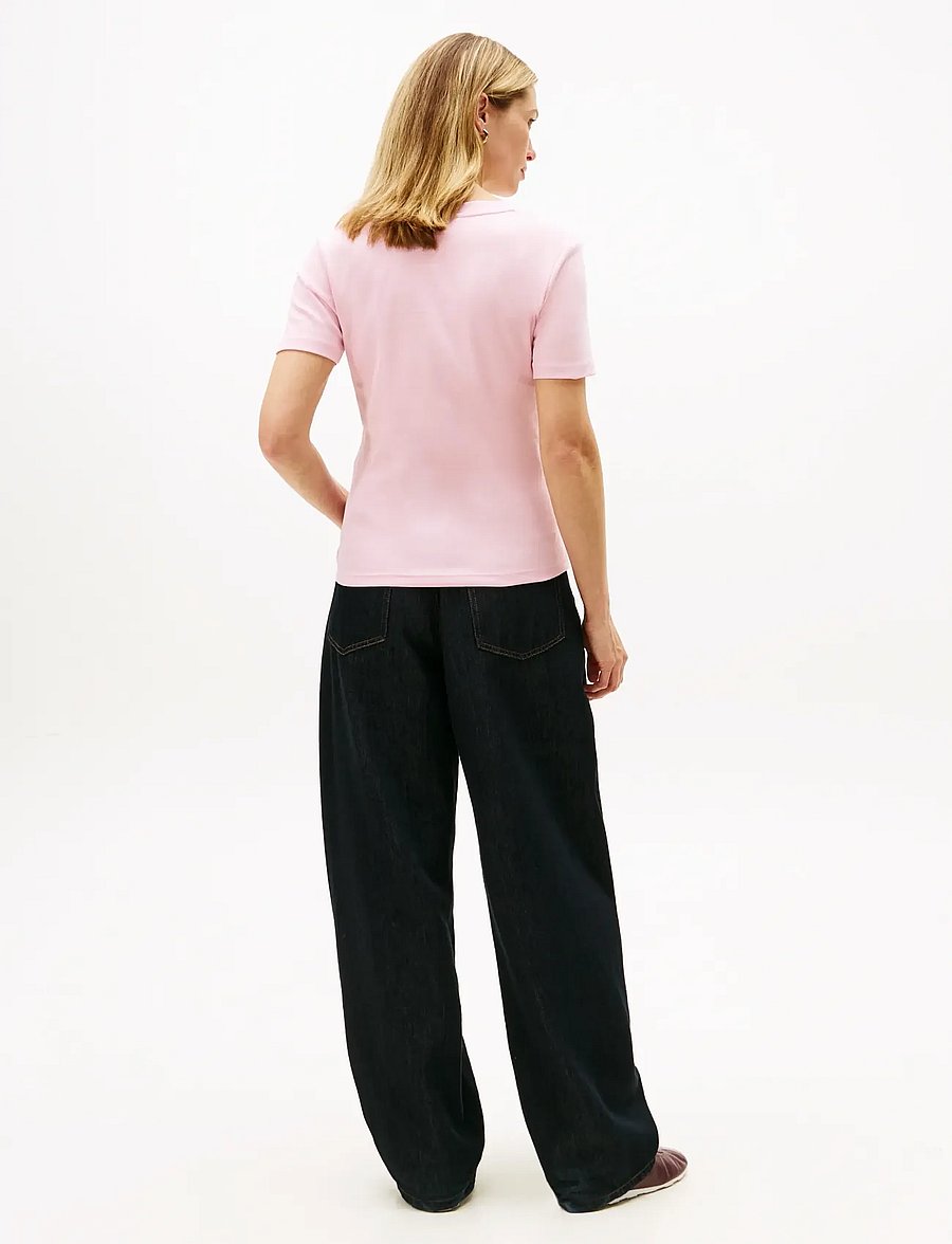 Tommy Hilfiger - CODY SLIM V-NK S/S T-SHIRT - t-shirts - bonita pink - 3