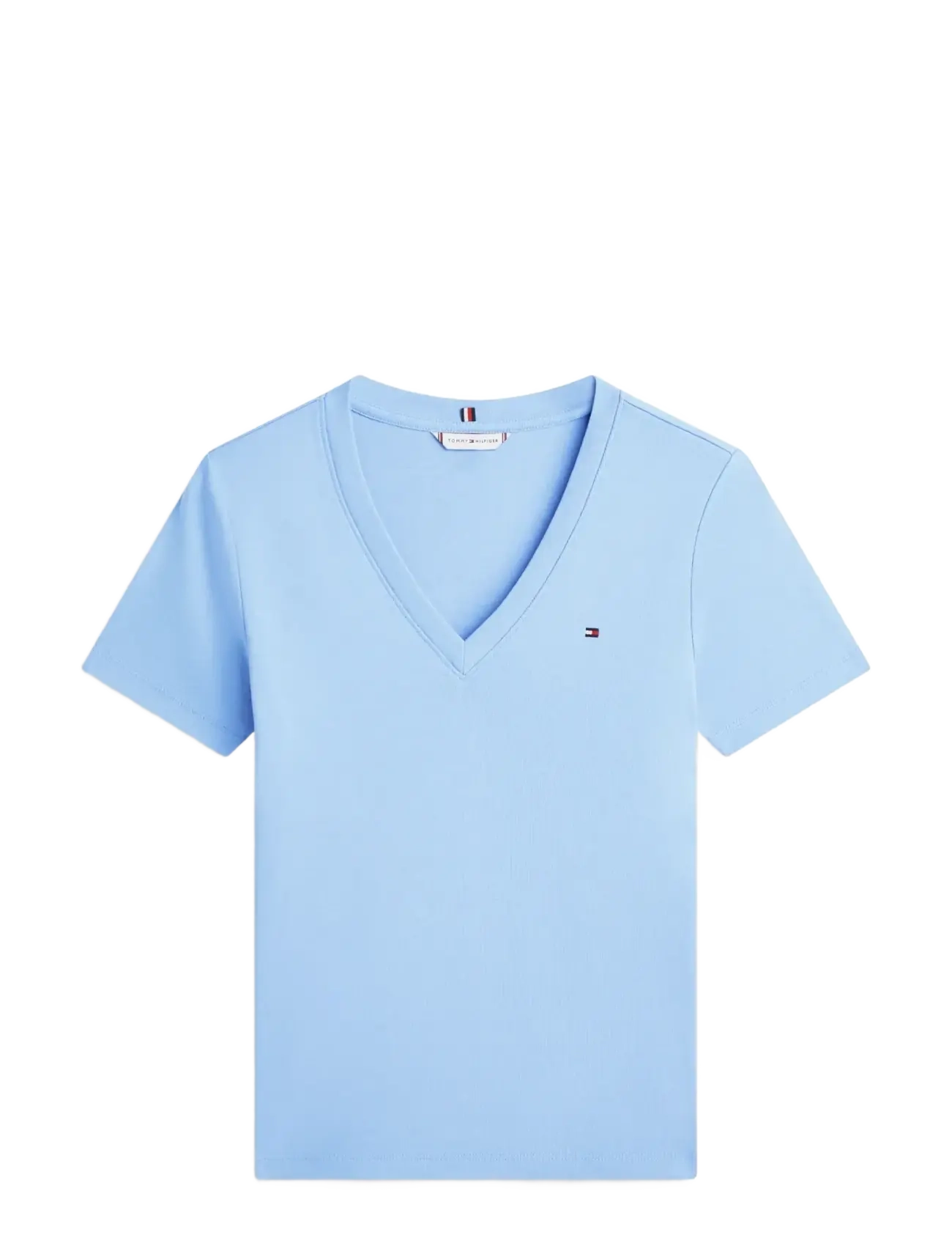 Tommy Hilfiger NEW SLIM CODY V-NK SS - Kleding - CLEAR WATER / blue