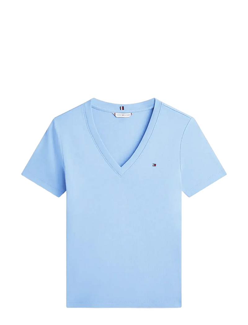 Tommy Hilfiger - CODY SLIM V-NK S/S T-SHIRT - t-shirts - clear water - 1