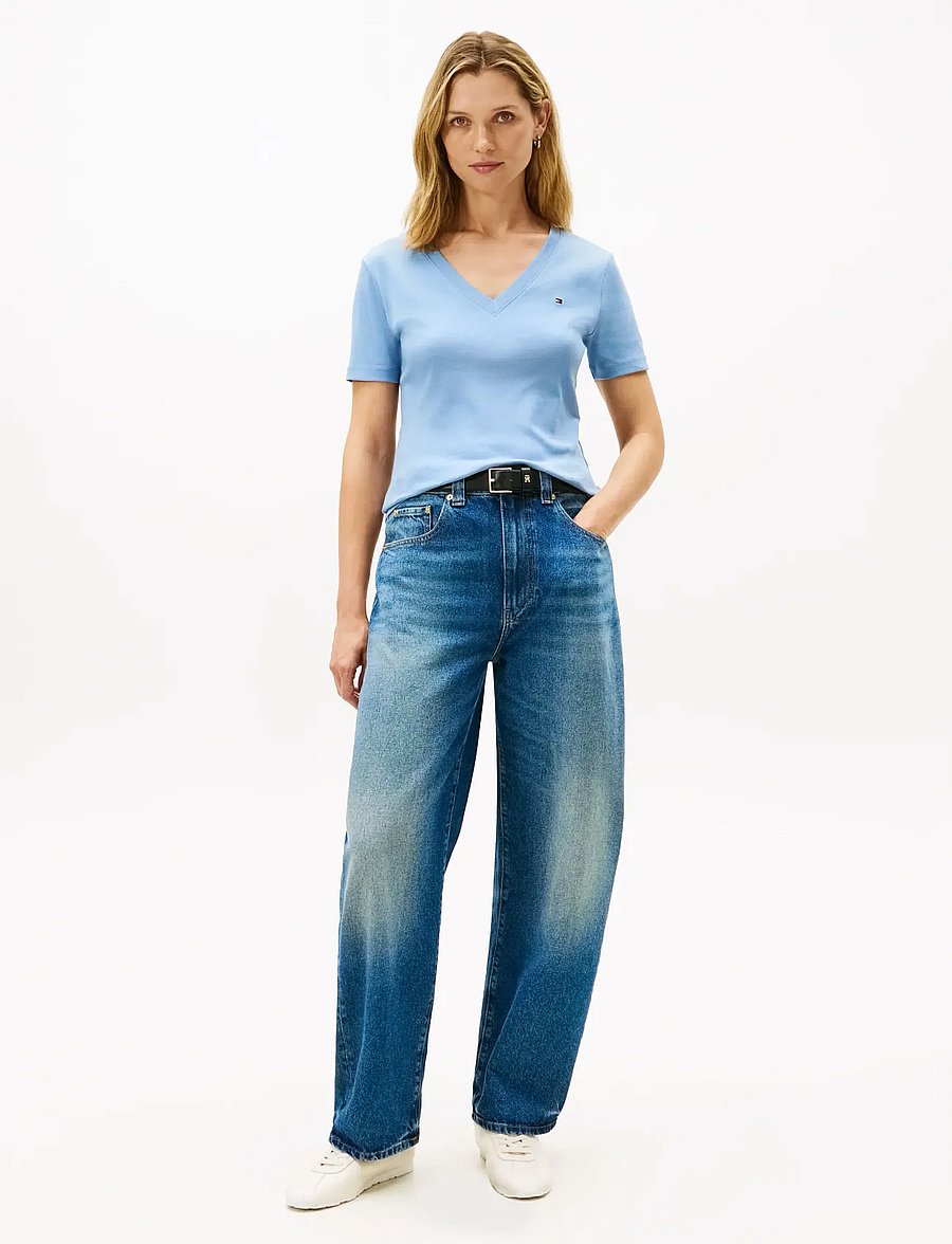 Tommy Hilfiger - CODY SLIM V-NK S/S T-SHIRT - t-shirts - clear water - 2