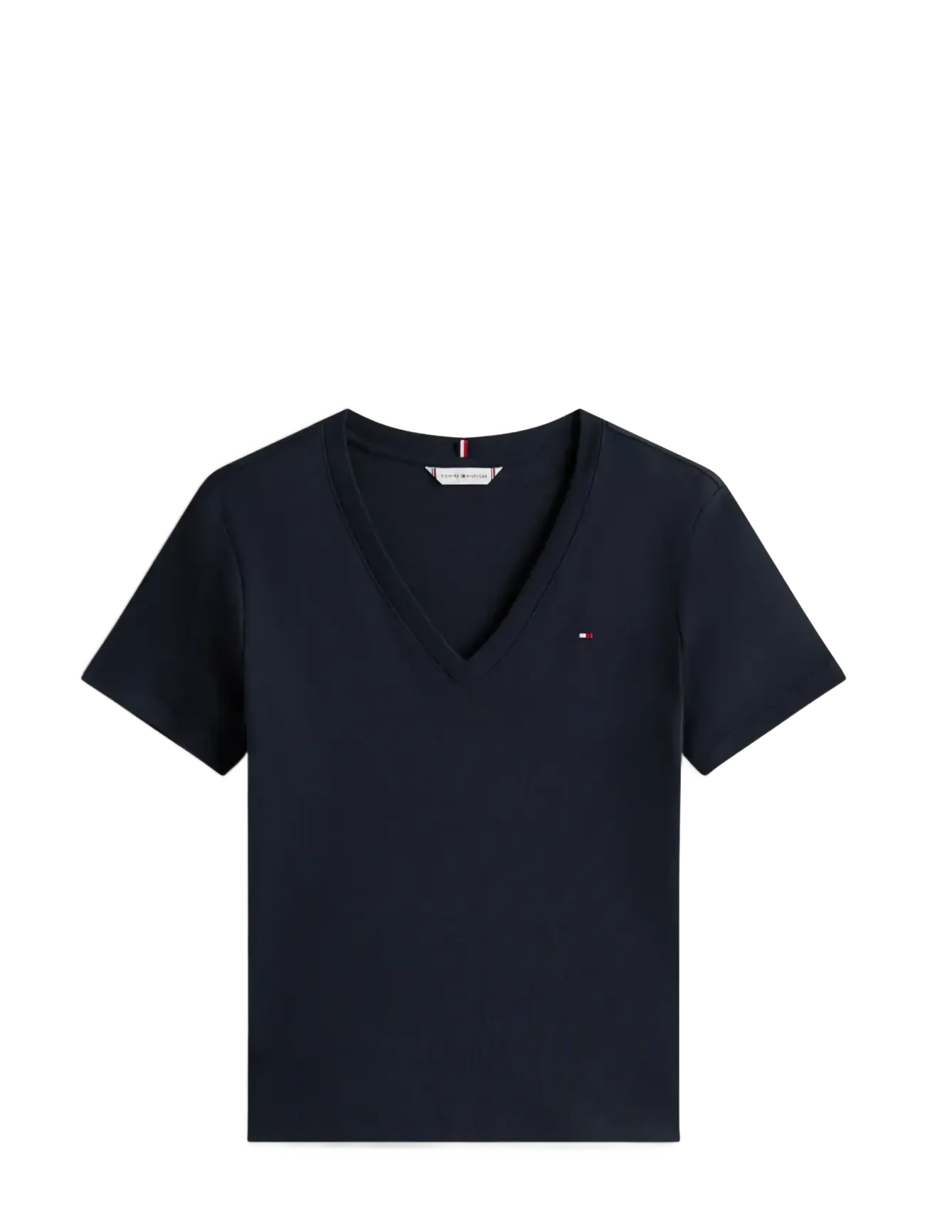 Tommy Hilfiger SLIM CODY V-NK SS - Tommy Hilfiger - NOS DESERT SKY / black