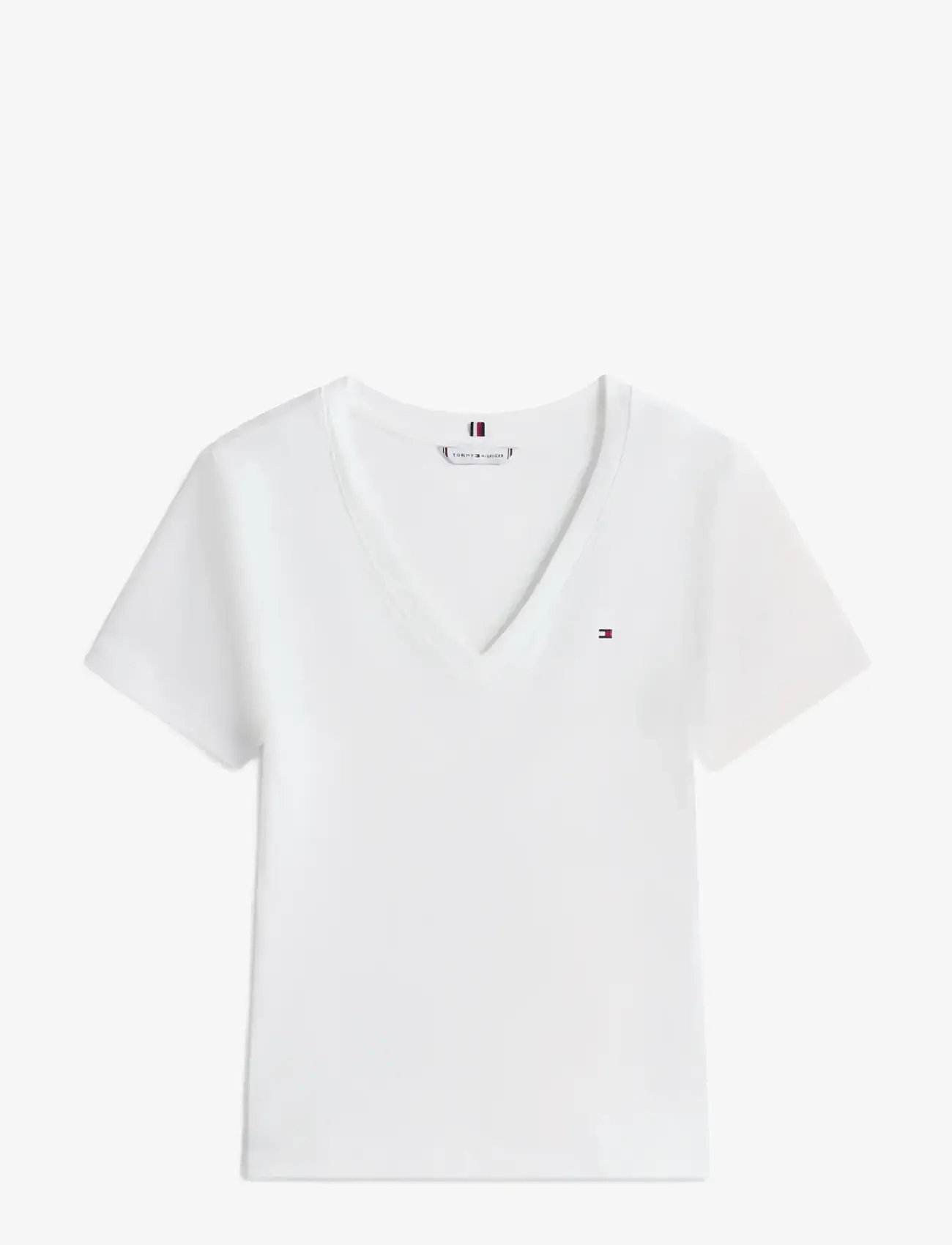 Tommy Hilfiger - SLIM CODY V-NK SS - t-shirts - nos ecru - 1