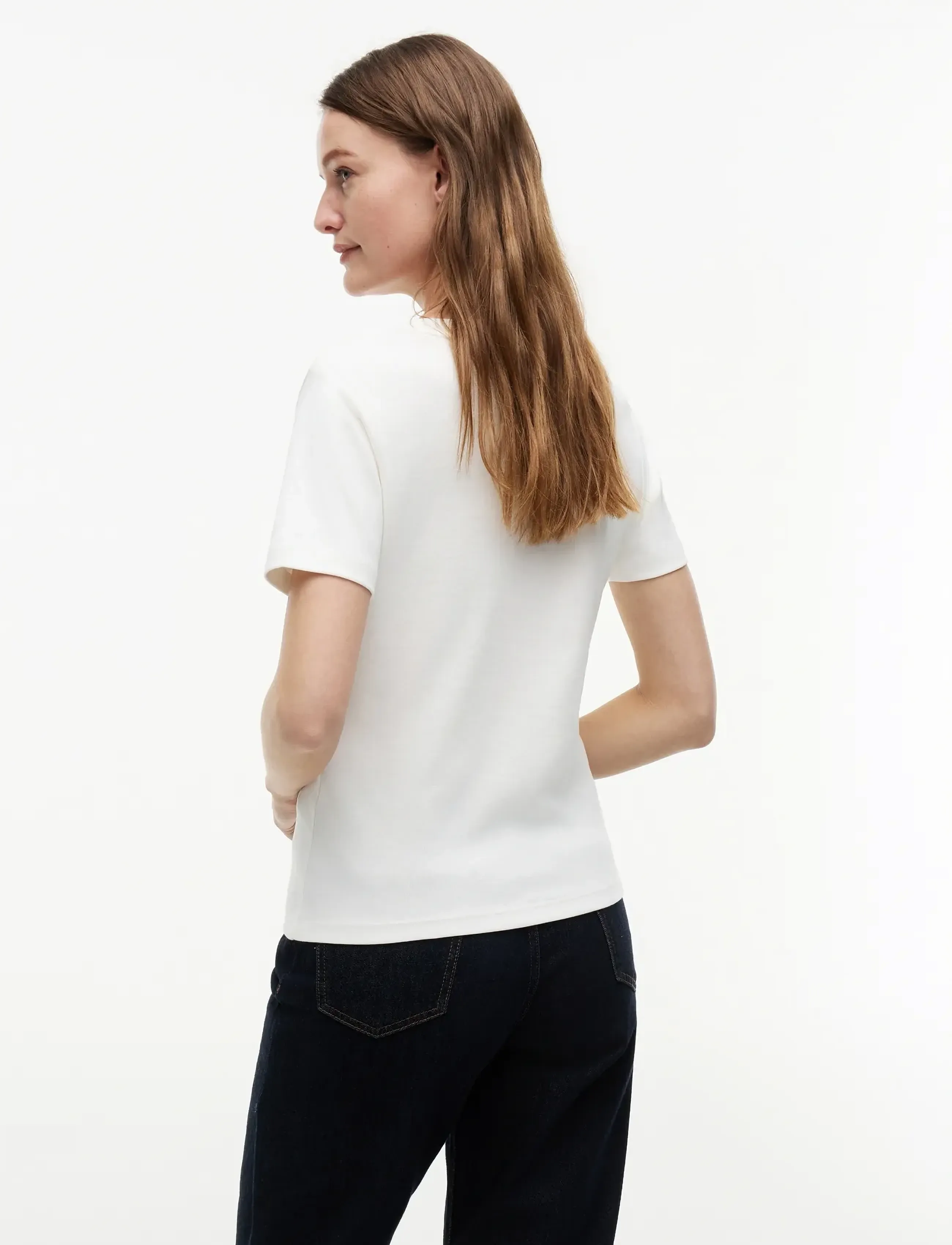 Tommy Hilfiger - CODY SLIM V-NK S/S T-SHIRT - marškinėliai - nos ecru - 3