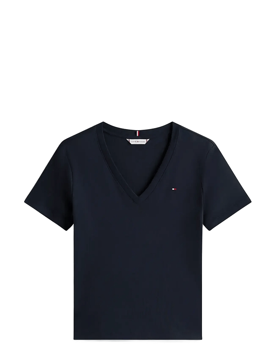 Tommy Hilfiger - CODY SLIM V-NK S/S T-SHIRT - t-shirts - nos navy blue - 1