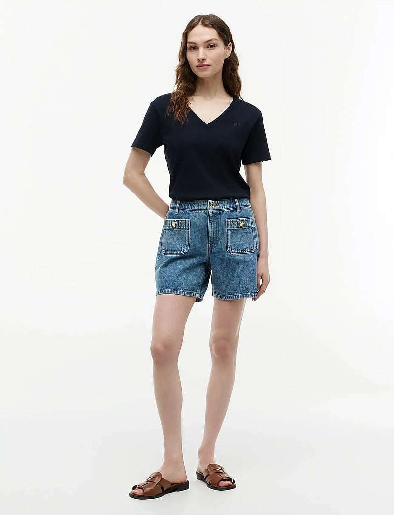 Tommy Hilfiger - CODY SLIM V-NK S/S T-SHIRT - t-shirts - nos navy blue - 5