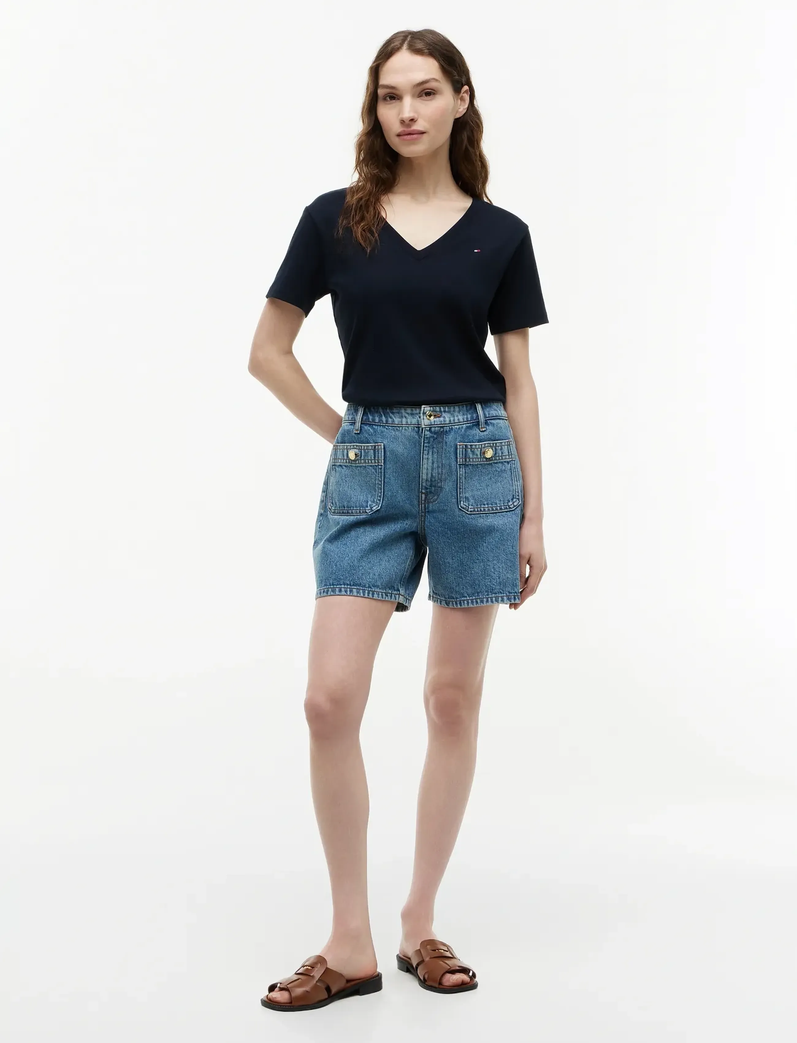 Tommy Hilfiger - CODY SLIM V-NK S/S T-SHIRT - t-shirts - nos navy blue - 5