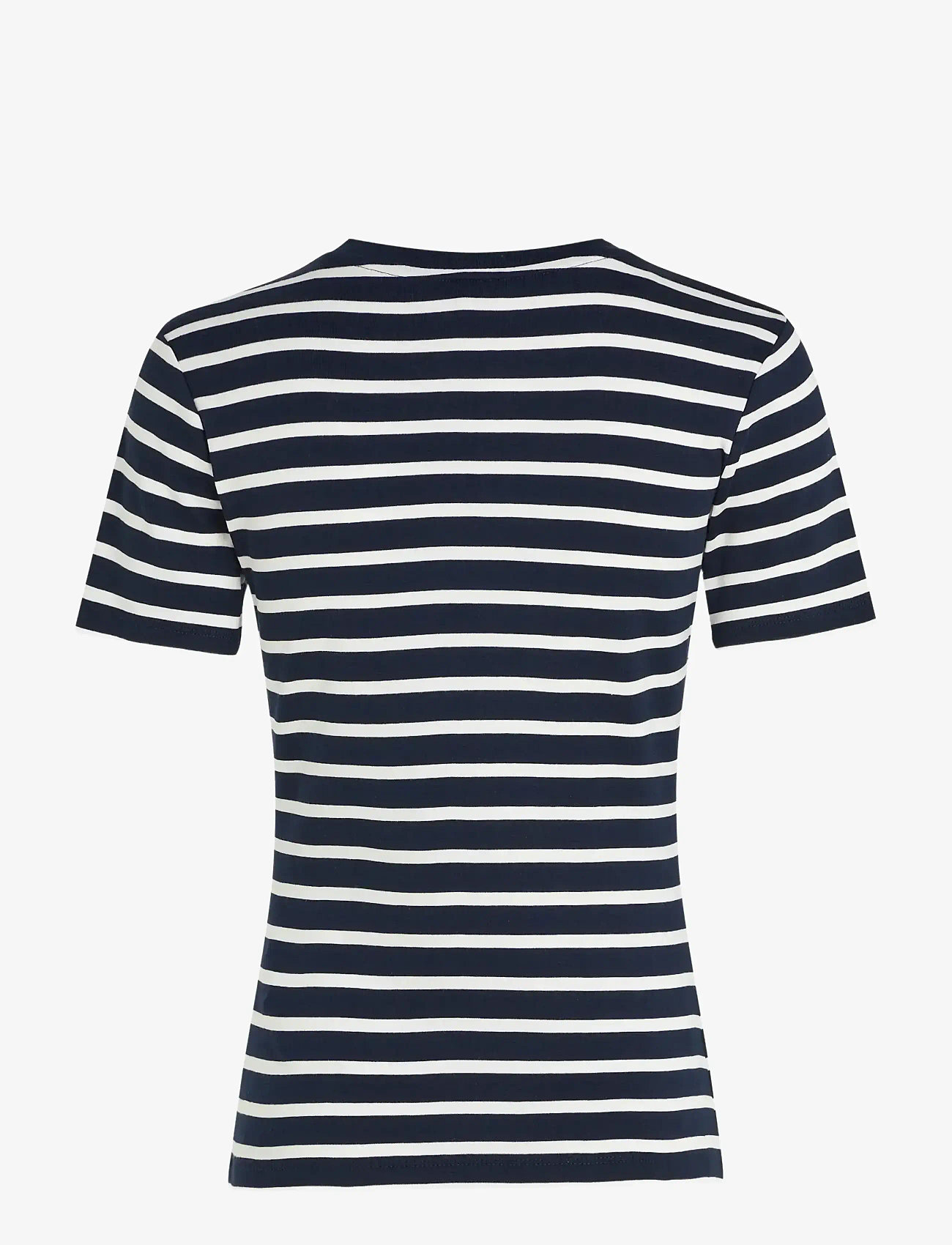 Tommy Hilfiger - SLIM CODY C-NK SS - t-krekli - breton stripe dark night   ecru - 2