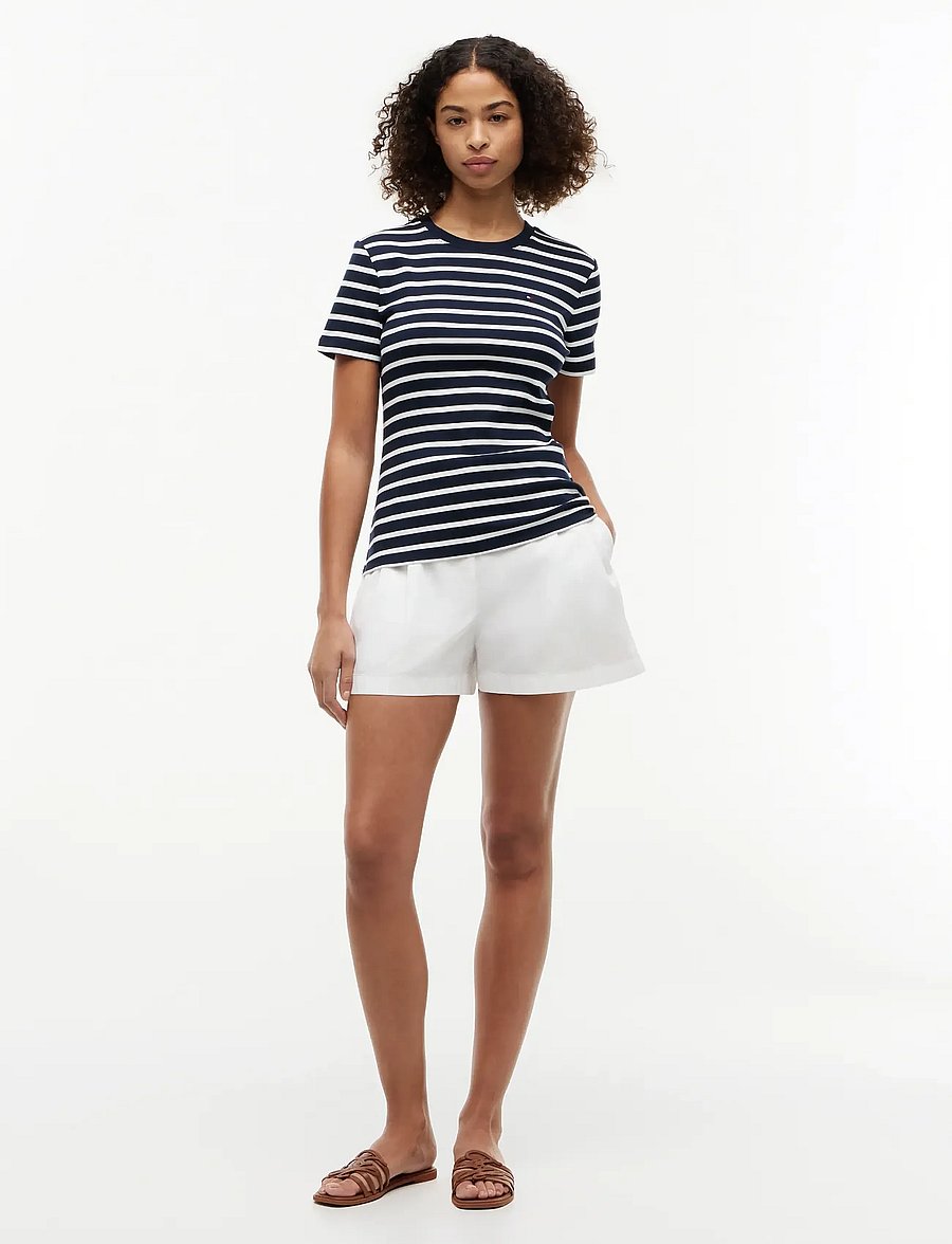 Tommy Hilfiger - SLIM CODY C-NK SS - t-särgid - breton stripe dark night ecru - 5