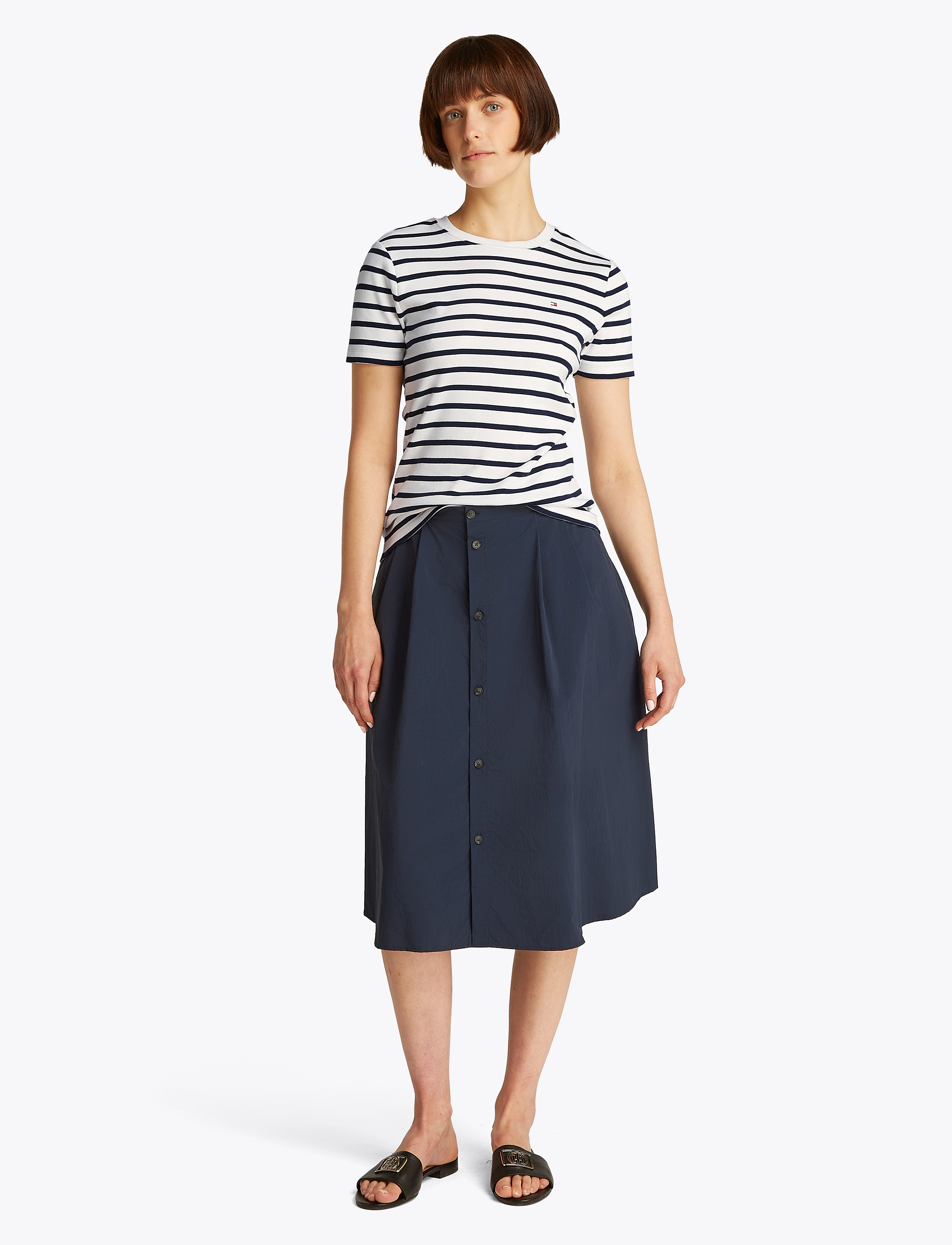 Tommy Hilfiger - SLIM CODY C-NK SS - t-särgid - breton dark night navy stp - 2