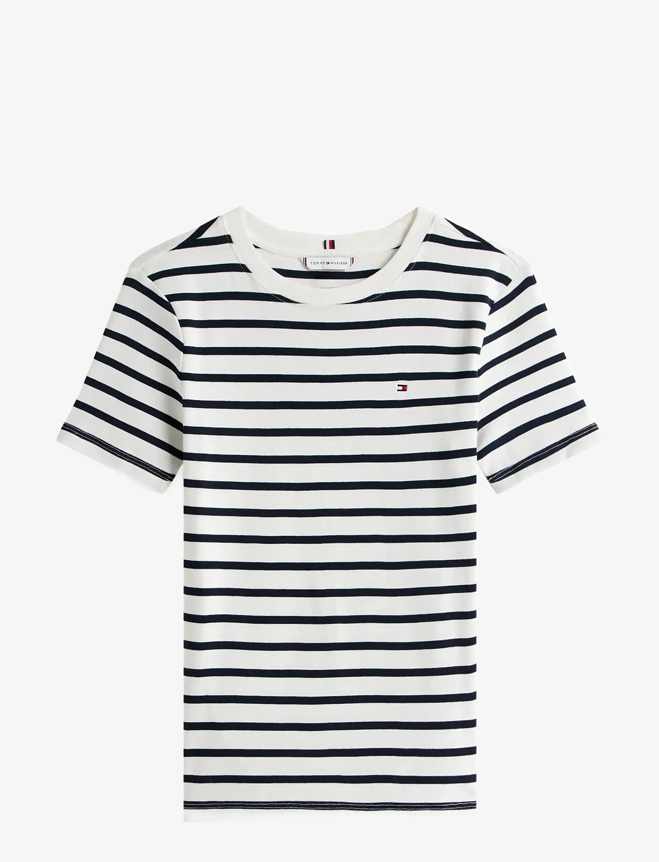 Tommy Hilfiger - SLIM CODY C-NK SS - t-särgid - breton  ecu  dark night navy - 1