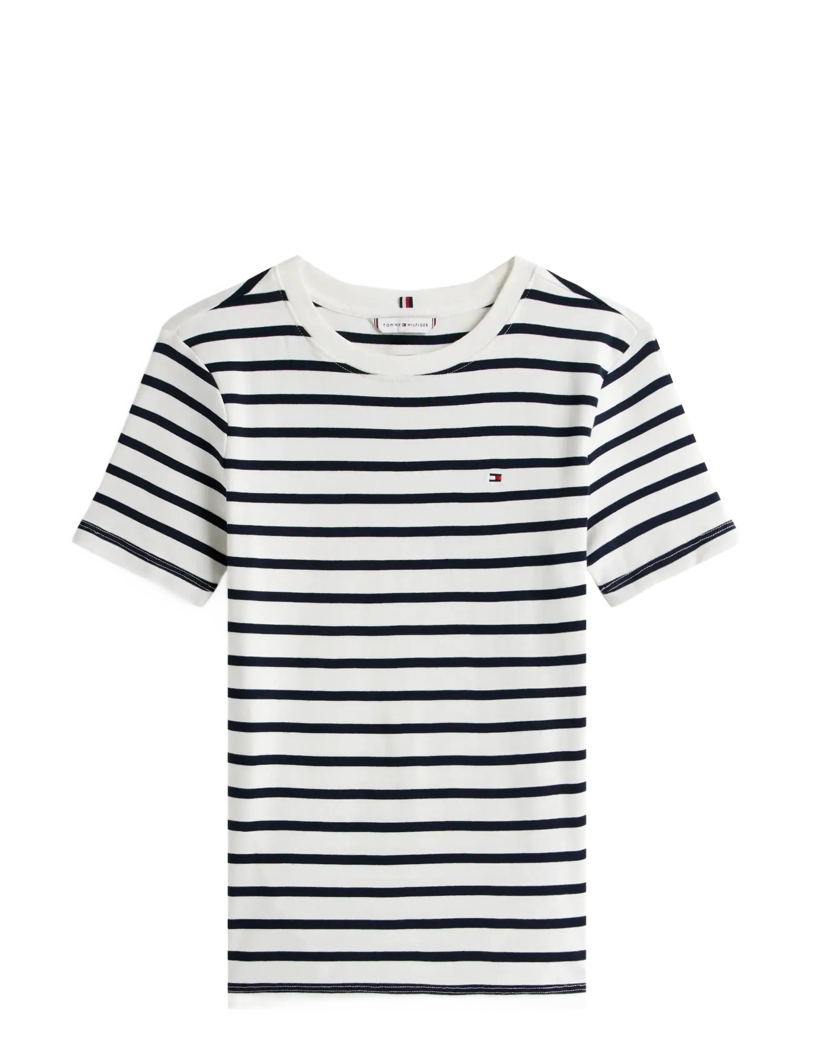 Tommy Hilfiger SLIM CODY C-NK SS - Uus - BRETON  ECU  DARK NIGHT NAVY / white