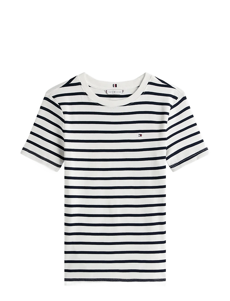 Tommy Hilfiger - SLIM CODY C-NK SS - t-särgid - breton ecu dark night navy - 1