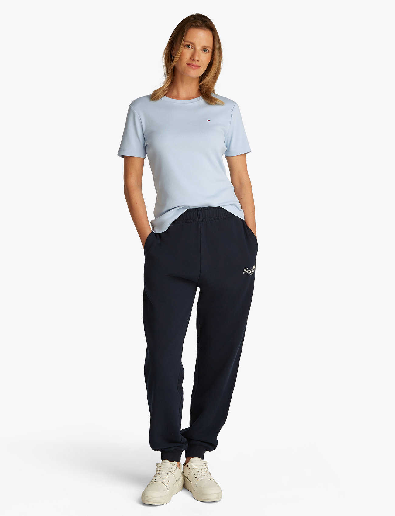 Tommy Hilfiger - SLIM CODY C-NK SS - t-shirts - breezy blue - 0