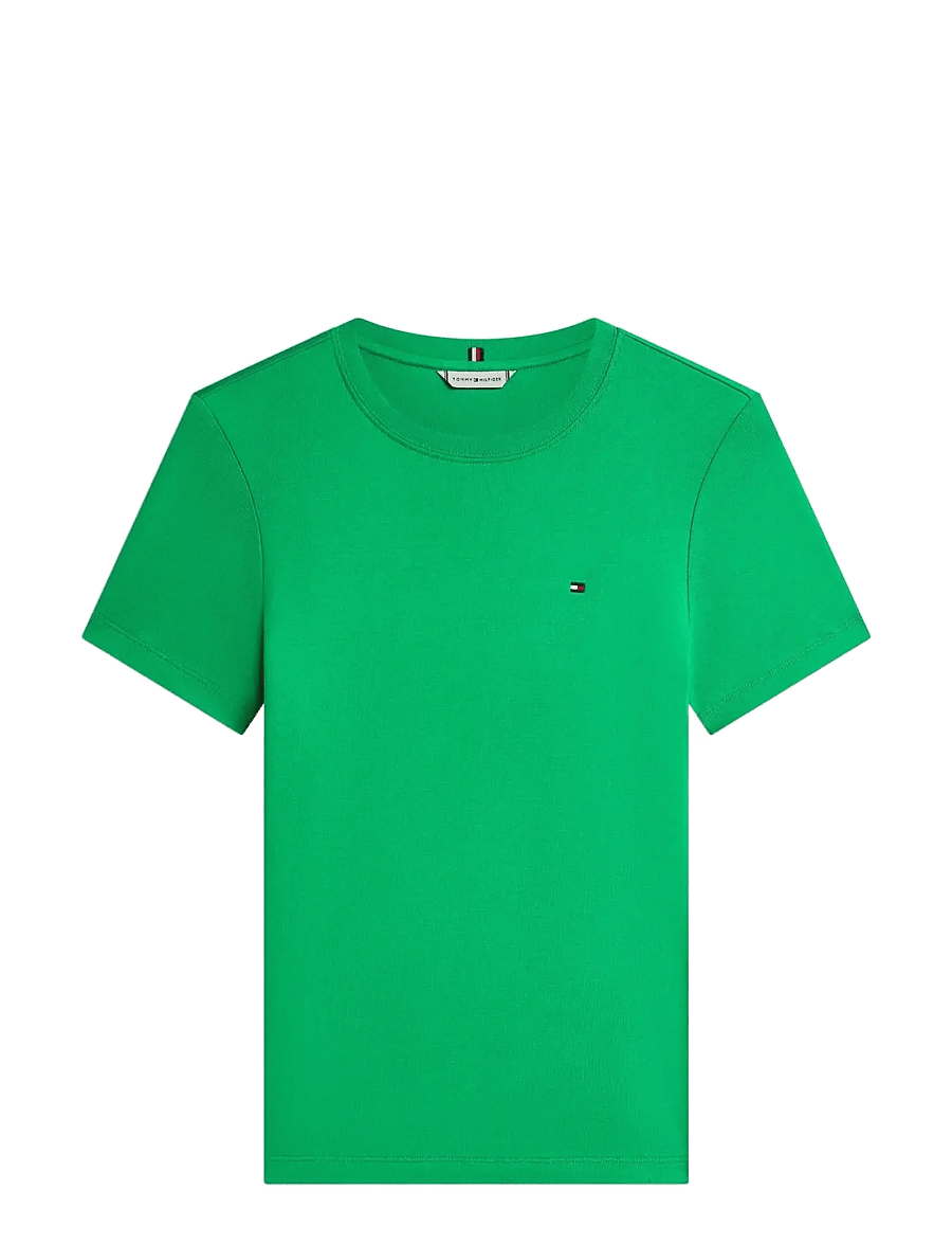 Tommy Hilfiger - SLIM CODY C-NK S/S TEE - t-shirts - courtside green - 1