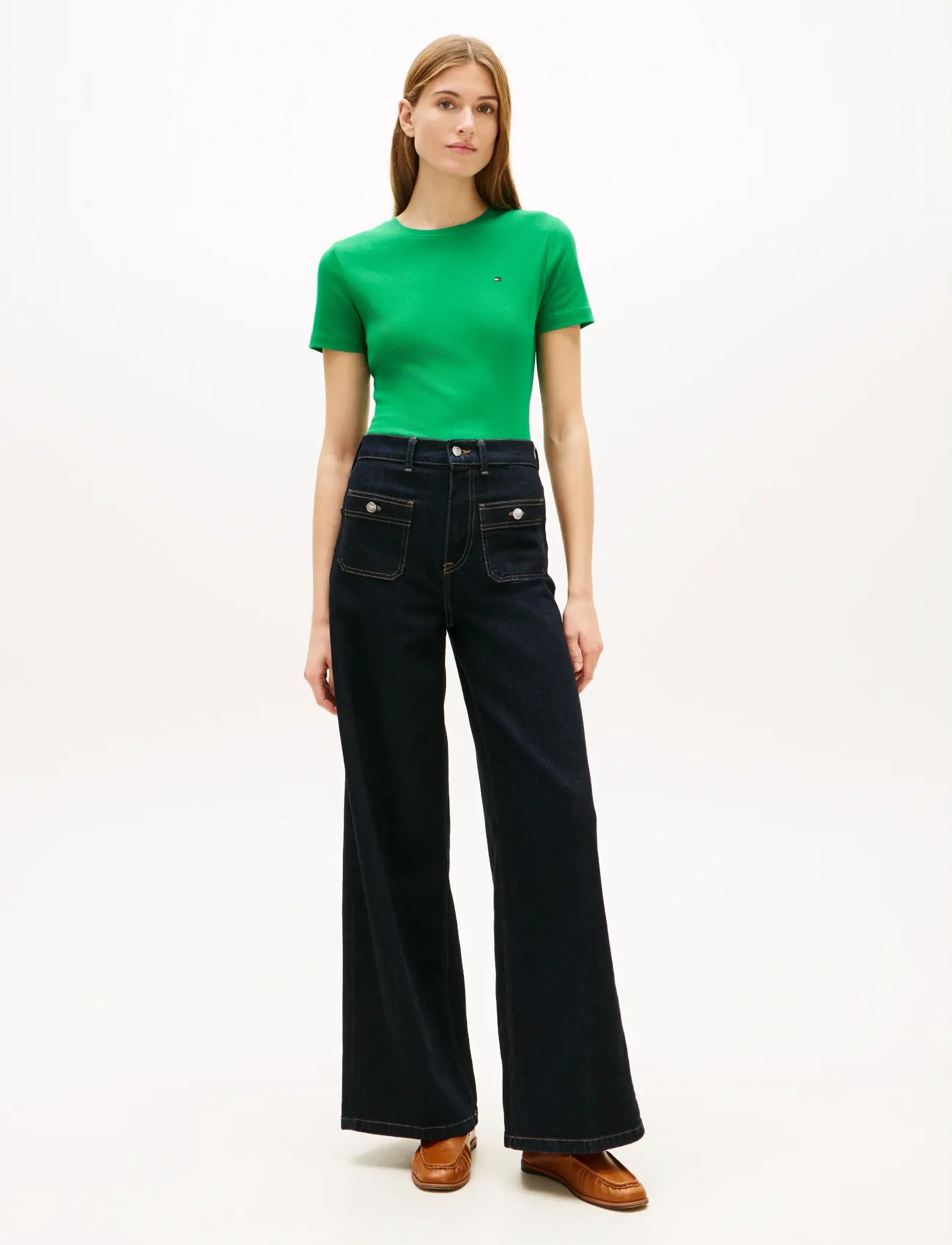 Tommy Hilfiger - SLIM CODY C-NK SS - t-särgid - courtside green - 3