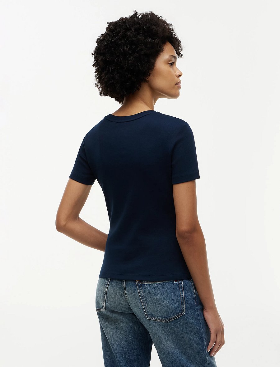 Tommy Hilfiger - SLIM CODY C-NK S/S TEE - t-shirts - dark blue - 2