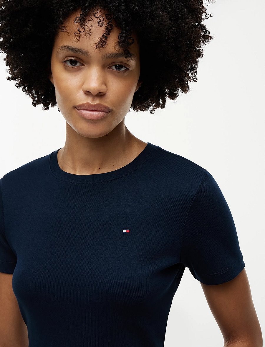 Tommy Hilfiger - SLIM CODY C-NK S/S TEE - t-shirts - dark blue - 3