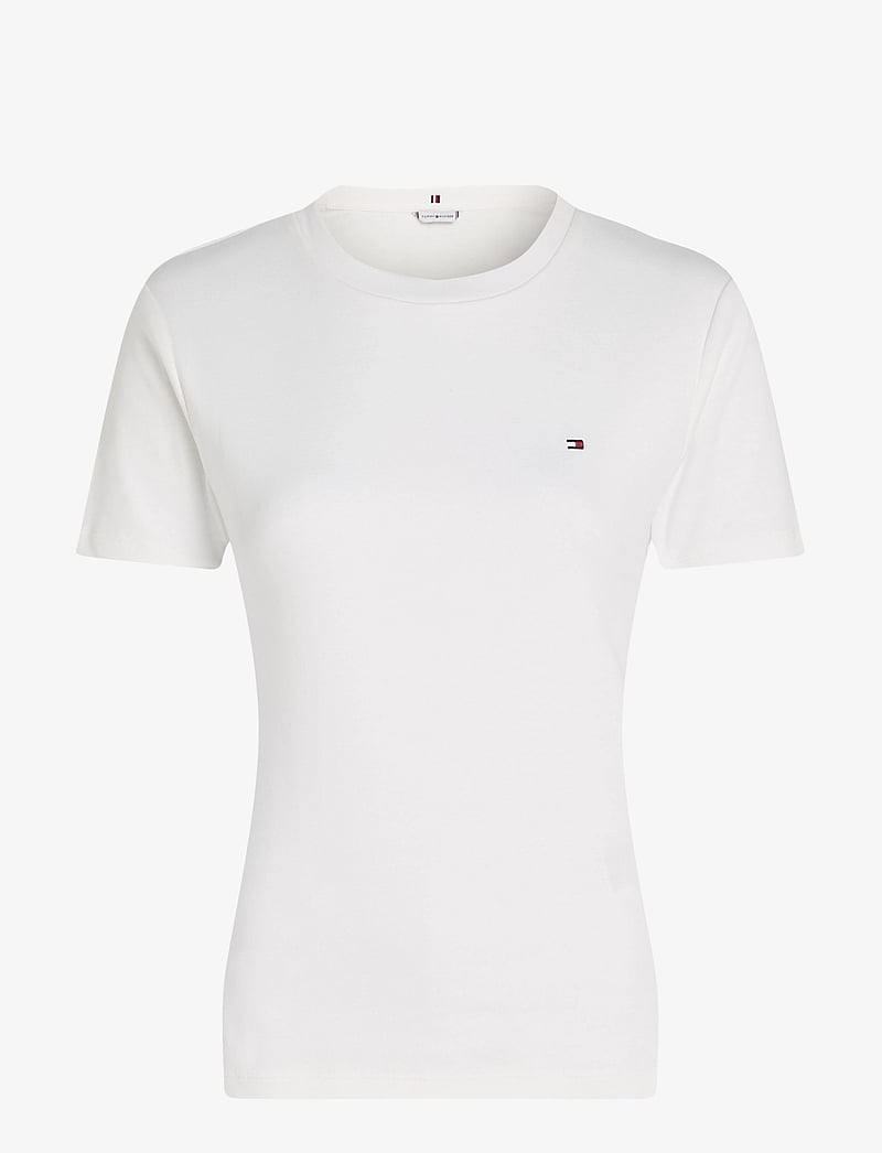 Tommy Hilfiger - SLIM CODY C-NK SS - t-shirts - ecru - 1