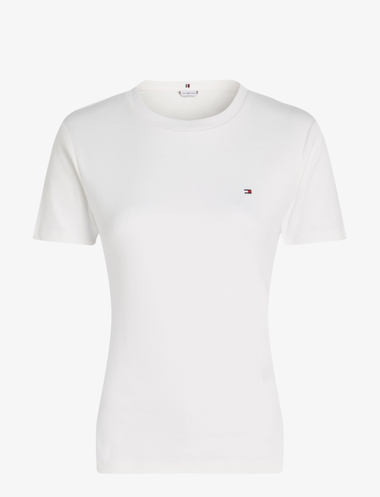 Tommy Hilfiger SLIM CODY C-NK SS - App deal - ECRU / white