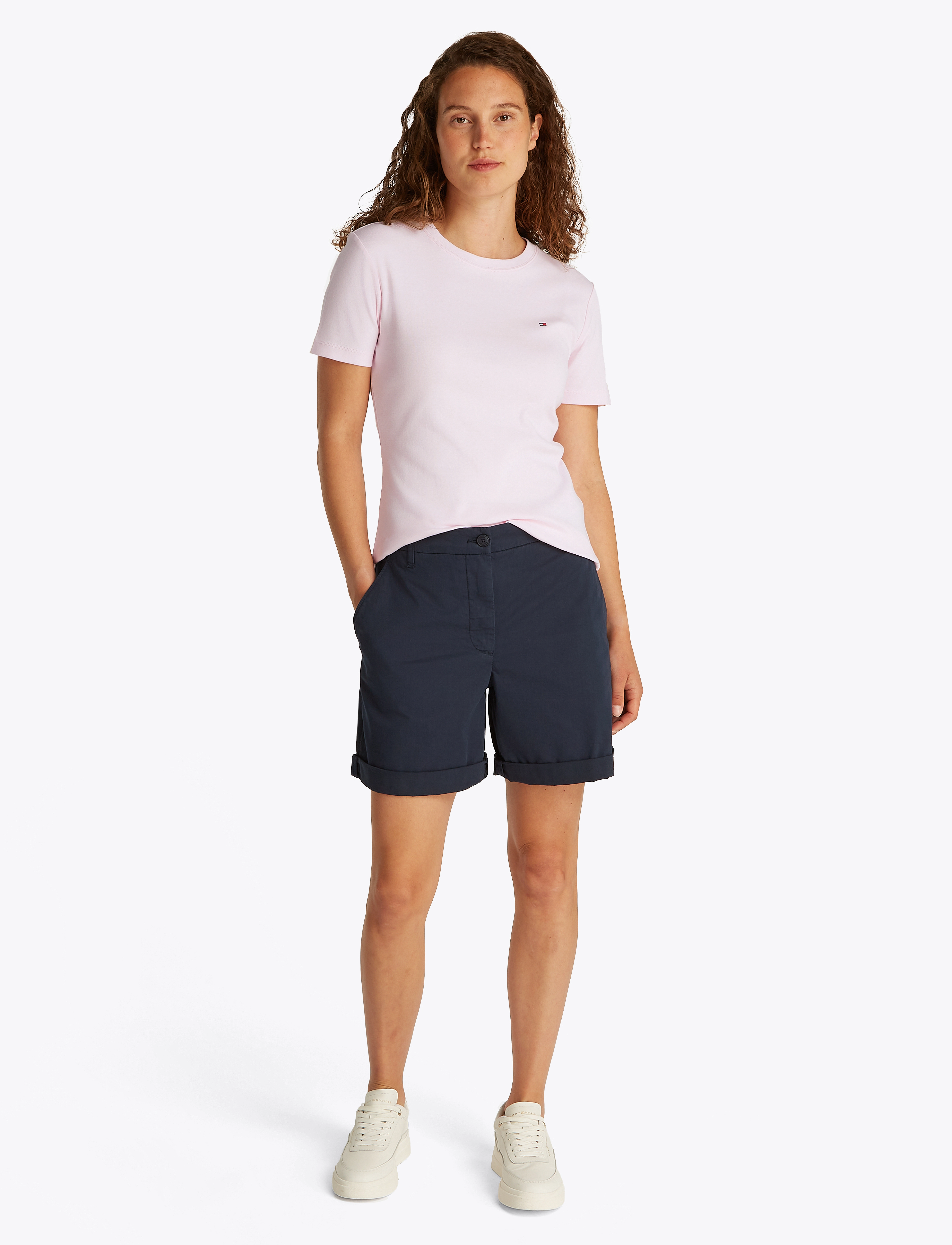 Tommy Hilfiger - SLIM CODY C-NK S/S TEE - laveste priser - light pink - 3