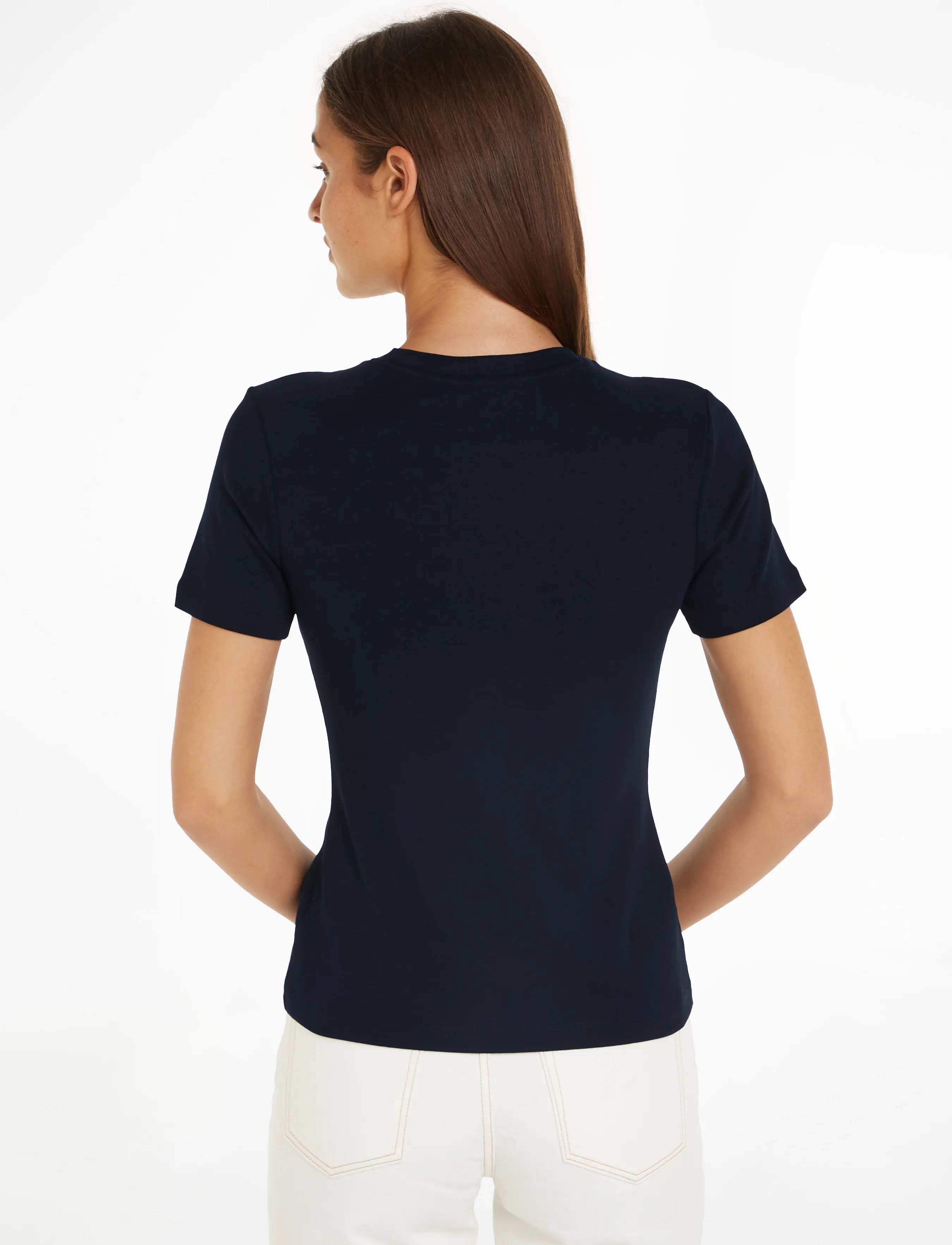 Tommy Hilfiger - SLIM CODY C-NK S/S TEE - laveste priser - navy blue - 3
