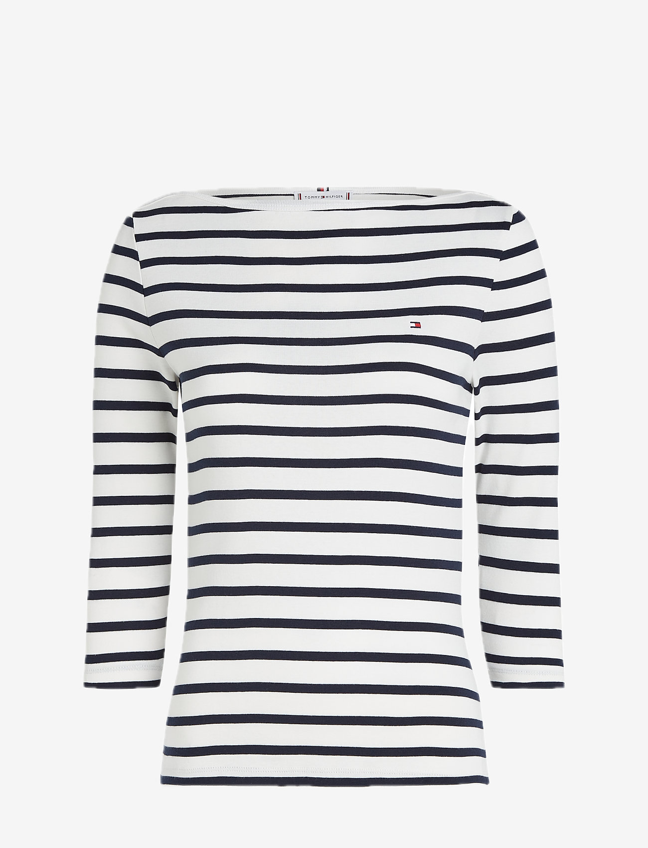 Tommy Hilfiger - SLIM CODY BOAT-NK 3/4SLV - pikkade varrukatega alussärgid - breton dark night navy stp - 1