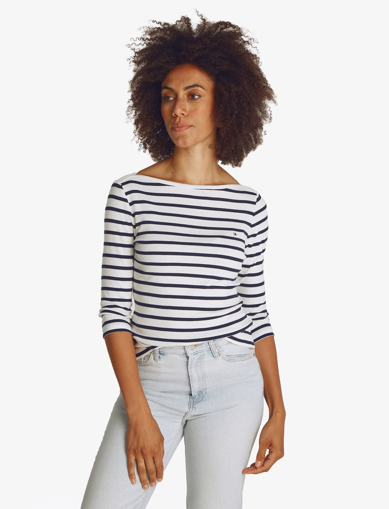 Tommy Hilfiger SLIM CODY BOAT-NK 3/4SLV - Langermede topper - BRETON DARK NIGHT NAVY STP / navy