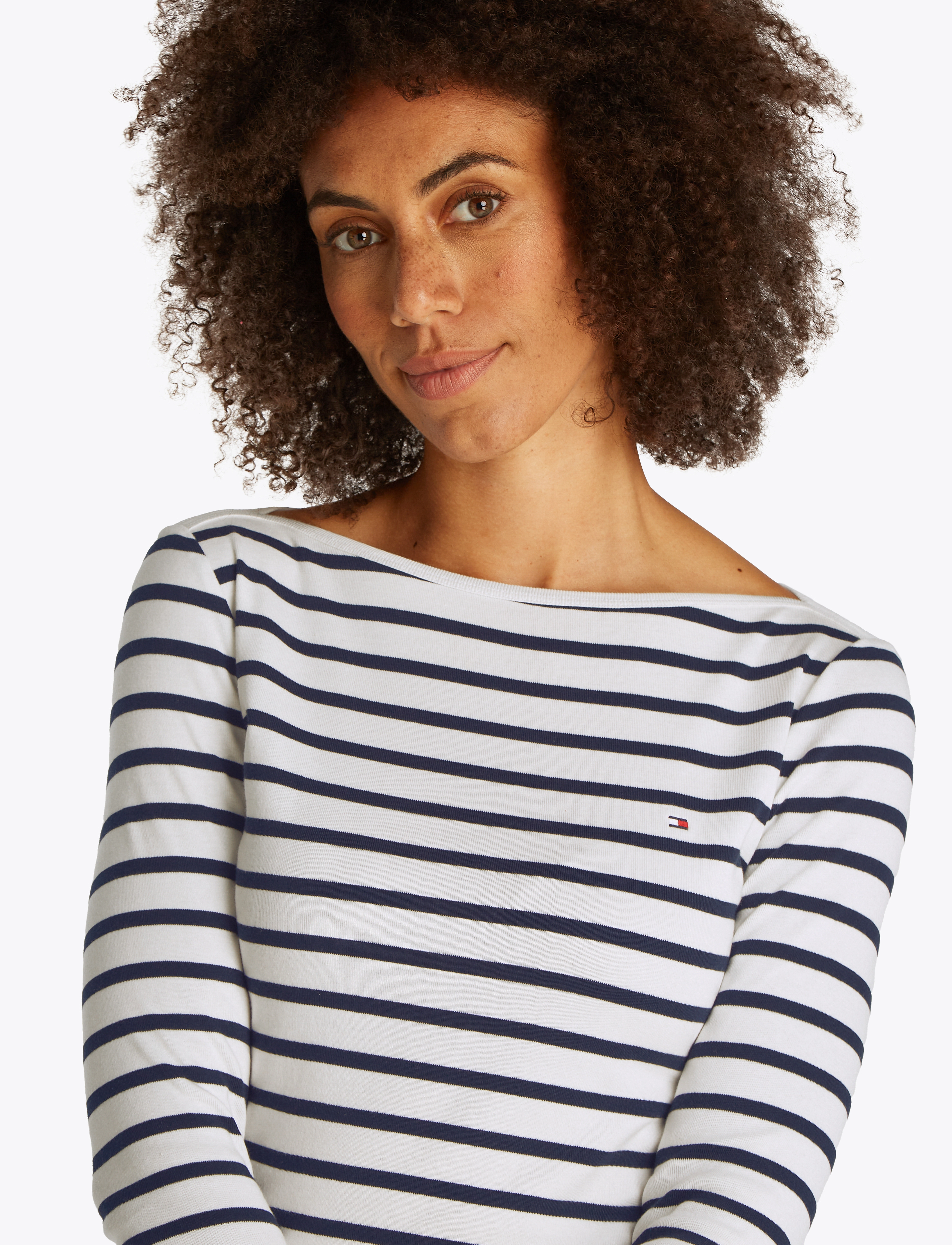 Tommy Hilfiger - CODY SLIM BOAT-NK 3/4 SLV - langærmede toppe - breton dark night navy stp - 4