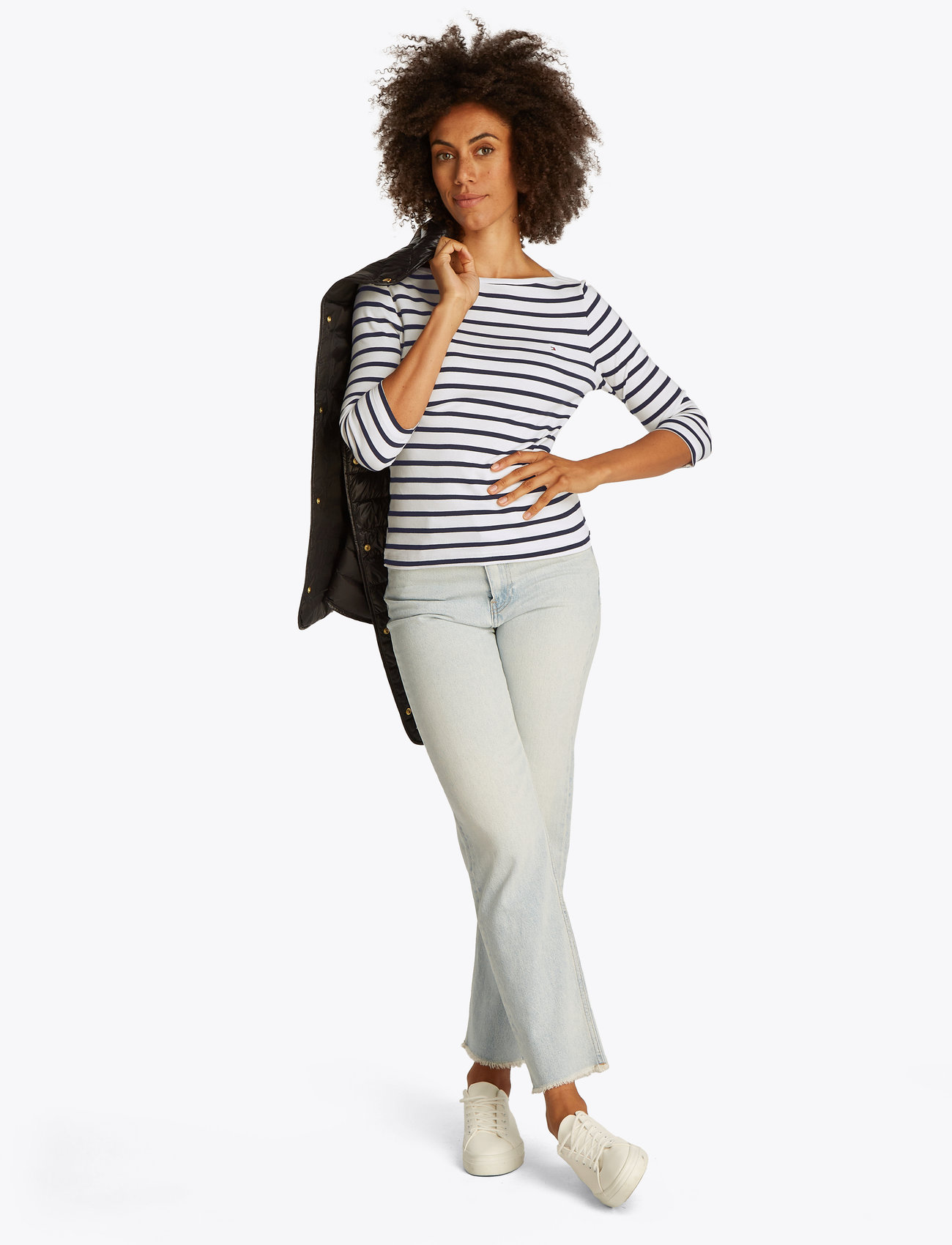 Tommy Hilfiger - SLIM CODY BOAT-NK 3/4SLV - pikkade varrukatega alussärgid - breton dark night navy stp - 5