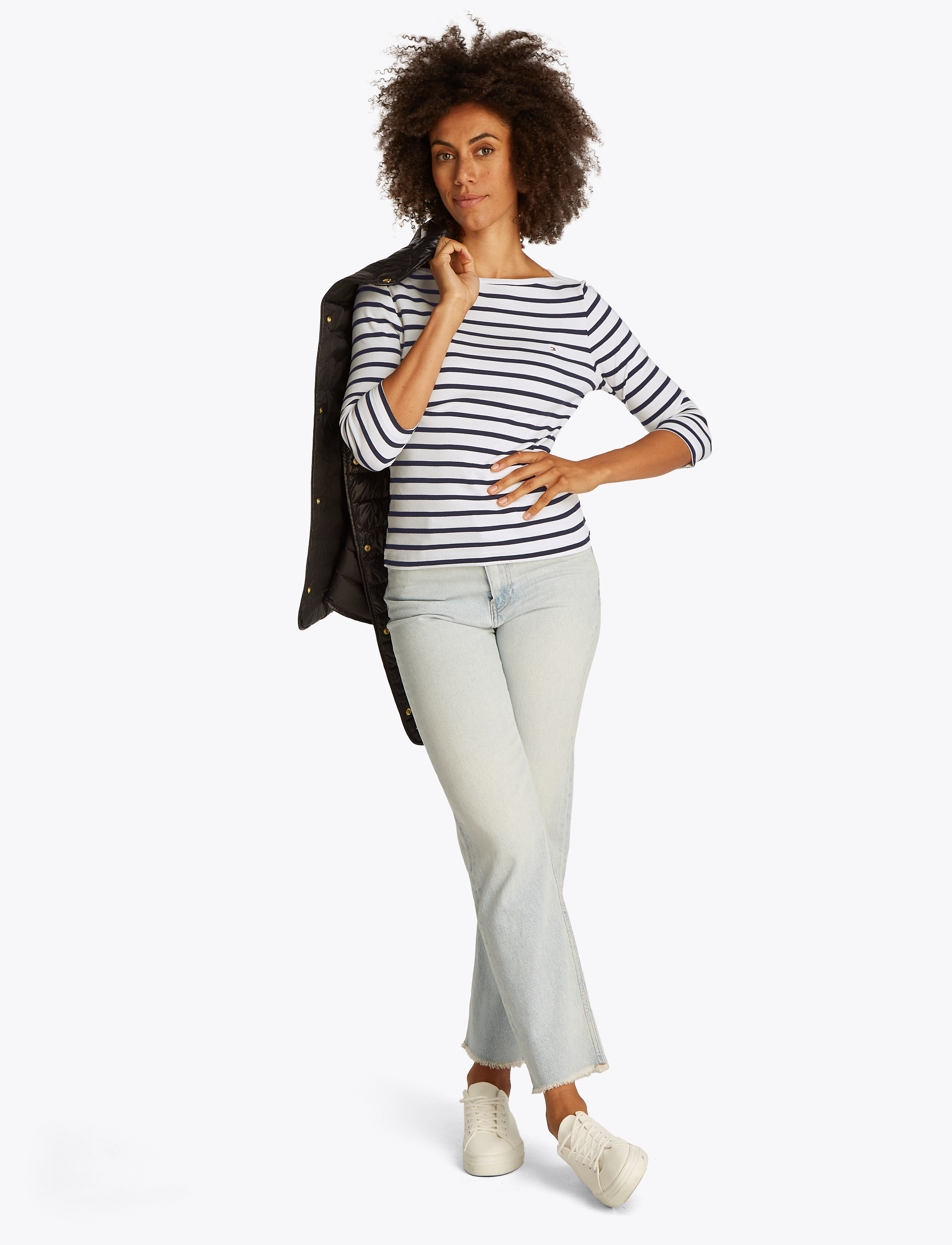 Tommy Hilfiger - CODY SLIM BOAT-NK 3/4 SLV - langærmede toppe - breton dark night navy stp - 5