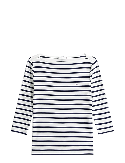 Tommy Hilfiger CODY SLIM BOAT-NK 3/4 SLV - Long-sleeved tops - BRETON ECU DARK NIGHT NAVY / navy