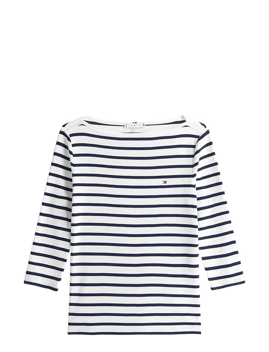 Tommy Hilfiger - SLIM CODY BOAT-NK 3/4SLV - palaidinukės ilgomis rankovėmis - breton ecu dark night navy - 1