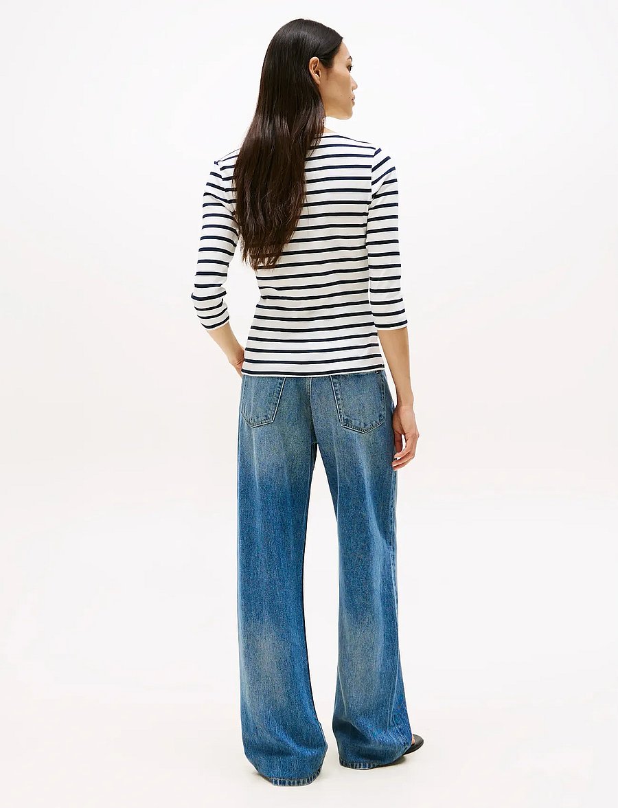Tommy Hilfiger - SLIM CODY BOAT-NK 3/4SLV - palaidinukės ilgomis rankovėmis - breton ecu dark night navy - 3