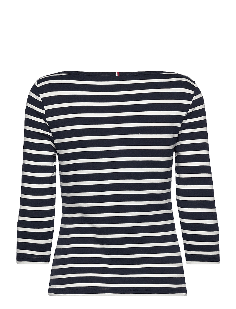 Tommy Hilfiger - SLIM CODY BOAT-NK 3/4SLV - pikkade varrukatega alussärgid - nos breton desert sky ecru - 2