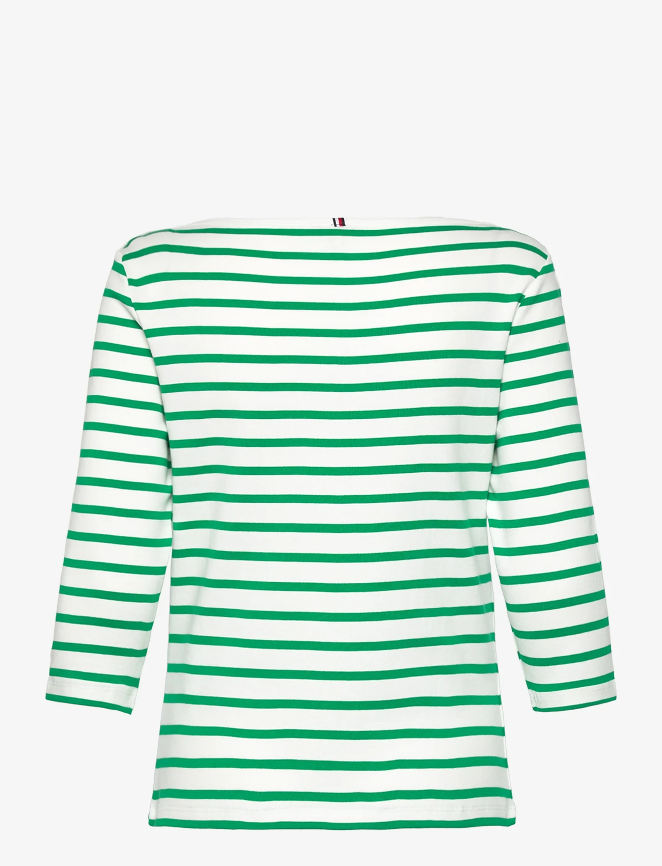 Tommy Hilfiger - NEW CODY SLIM BOAT-NK 3/4SLV - t-shirts met lange mouwen - breton ecru/olympic green - 1
