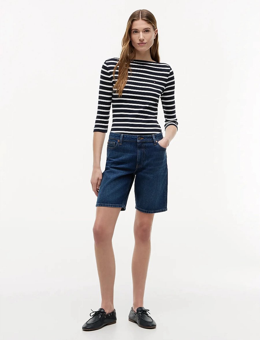 Tommy Hilfiger - SLIM CODY BOAT-NK 3/4SLV - langärmlige tops - nos breton navy blue ecru - 5