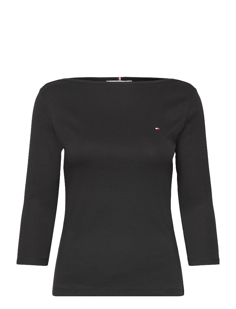 Tommy Hilfiger - NEW CODY SLIM BOAT-NK 3/4SLV - long-sleeved tops - black - 1