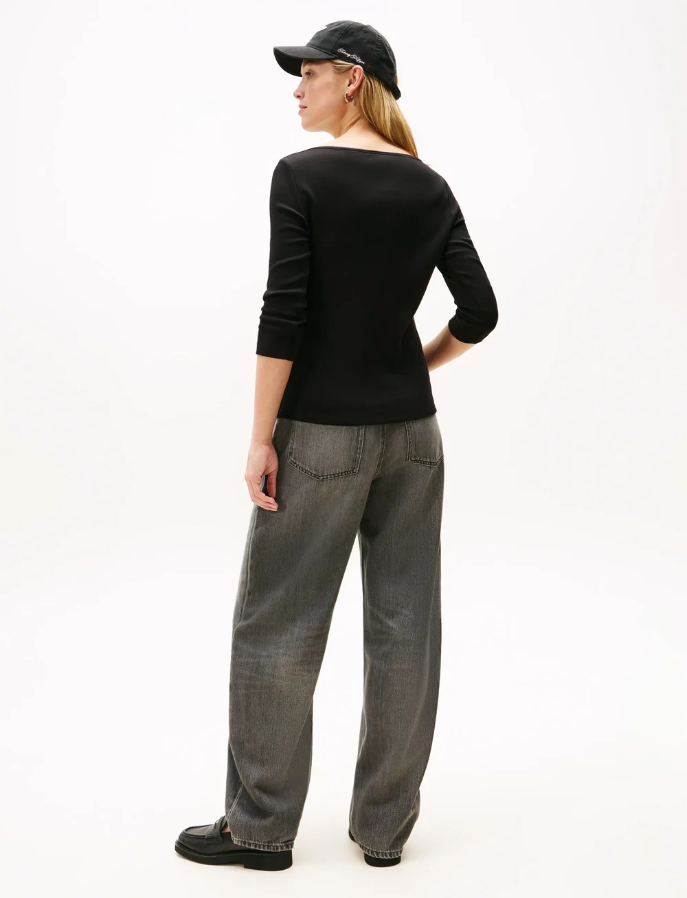 Tommy Hilfiger - SLIM CODY BOAT-NK 3/4SLV - långärmade toppar - black - 4