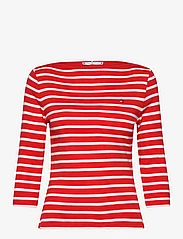 Tommy Hilfiger - NEW CODY SLIM BOAT-NK 3/4SLV - t-shirts met lange mouwen - breton fierce red/ecru - 0