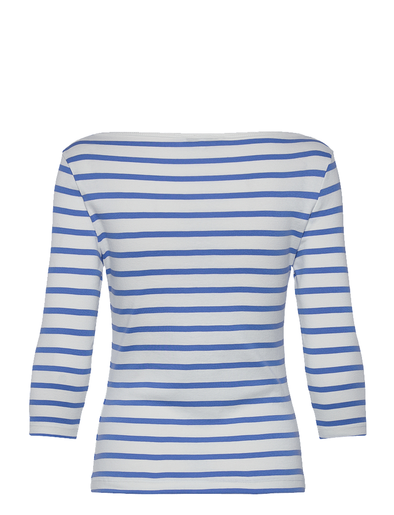 Tommy Hilfiger - SLIM CODY BOAT-NK 3/4SLV - langärmlige tops - ecru/ blue spell stp - 1