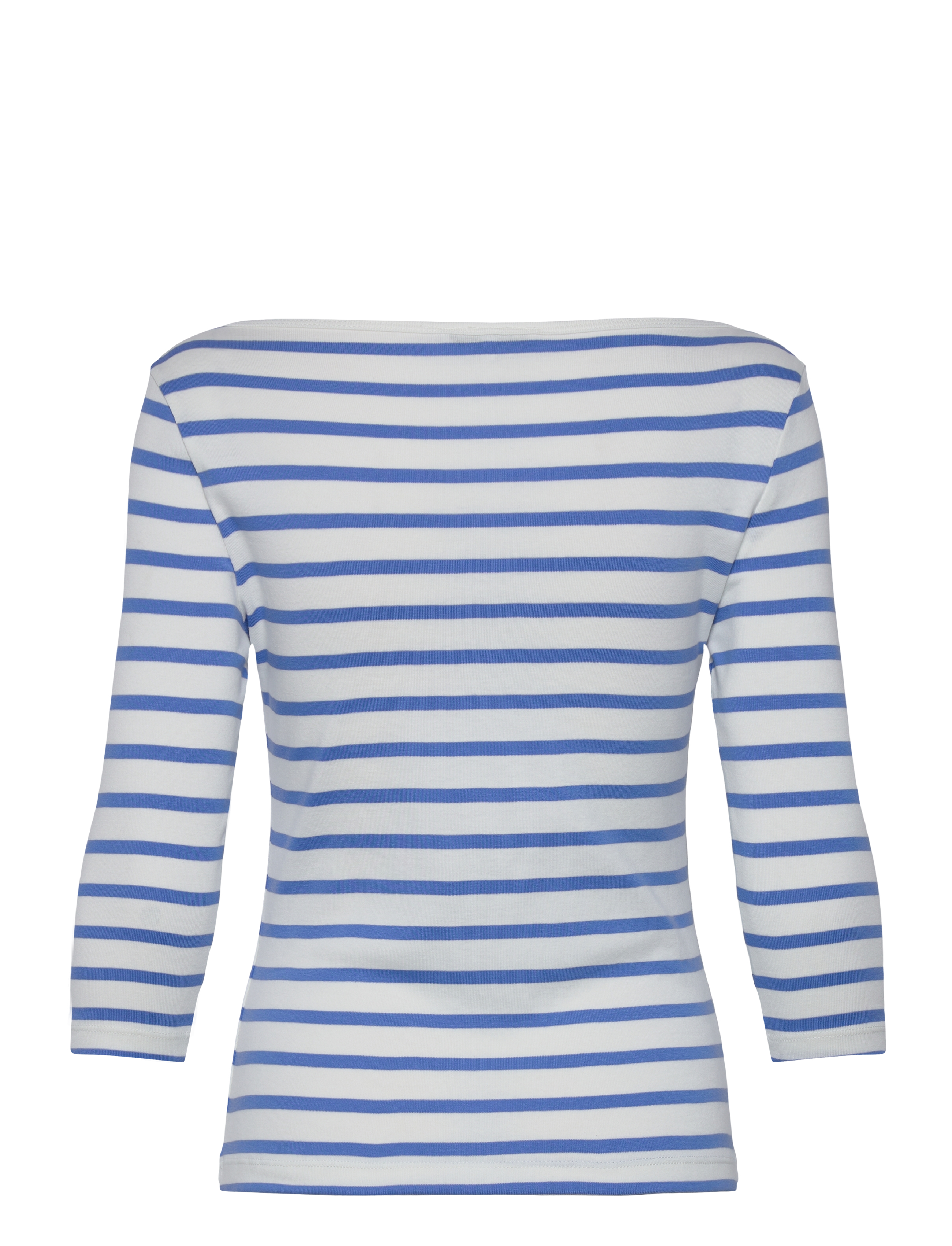 Tommy Hilfiger - CODY SLIM BOAT-NK 3/4 SLV - langærmede toppe - ecru/ blue spell stp - 2